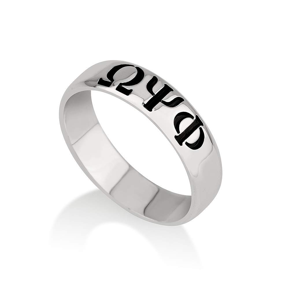 Sorority Gifts, Sorority Ring, Personalized Ring - Greek Initial fraternity Jewelry, 925 Sterling silver -R72